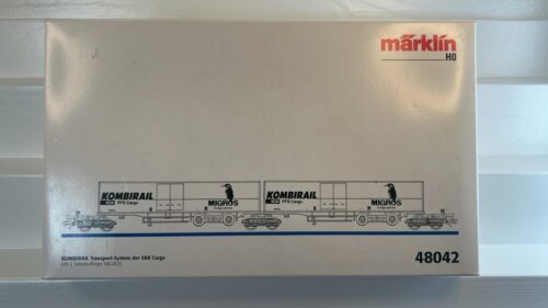 Märklin 48042 SBB Cargo KOMBIRAIL Transport System mit 2 Sattelauflieger MIGROS