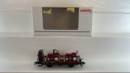 Märklin 46978 DB Niederbordwagen beladen mit 2x Porsche Traktoren