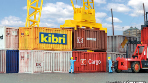 Kibri 10924 H0 20-Fuss-Container, 6 Stuec