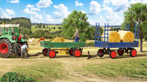 Kibri 15702 H0 Fendt Gummiradwagen, 2 Stu