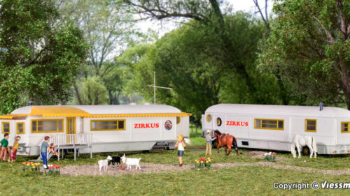 Kibri 15704 H0 Schaustellerwagen, 2 Stück