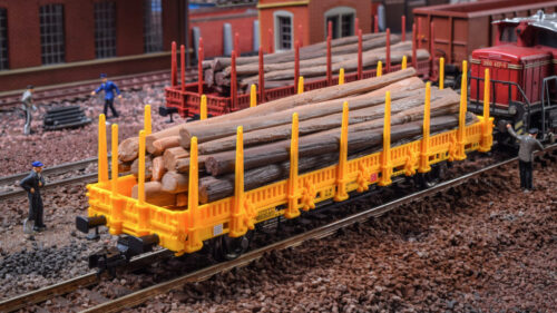 Kibri 16200 H0 Niederbordwagen, gelb