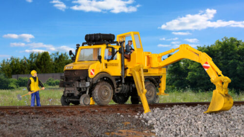 Kibri 16307 H0 Zweiwege UNIMOG mit Heckba