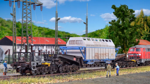 Kibri 16504 H0 Schienentiefladewagen Cas