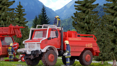 Kibri 18270 H0 Feuerwehr UNIMOG Waldbrand