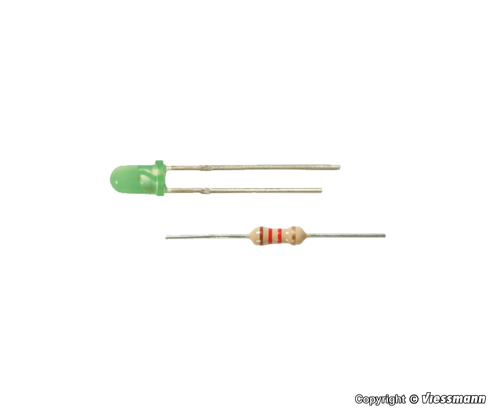 Viessmann 3552 LED gruen D: 3 mm, 4 Stk
