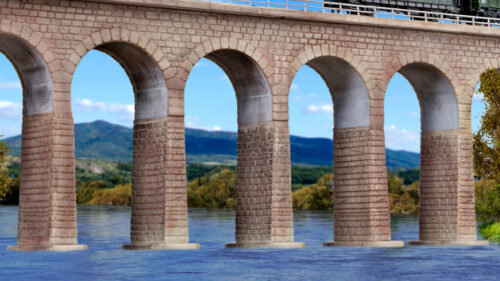 Kibri 37675 N/Z Viaduktpfeiler, 6 Stueck