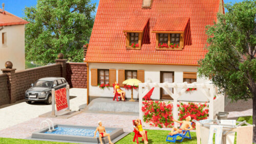 Kibri 38148 H0 Deko-Set Garten u. Terrass