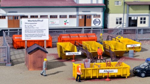 Kibri 38155 H0 Deko-Set Wertstoffhof