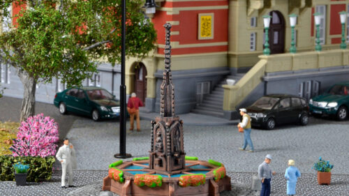 Kibri 38910 H0 Rathaus Brunnen