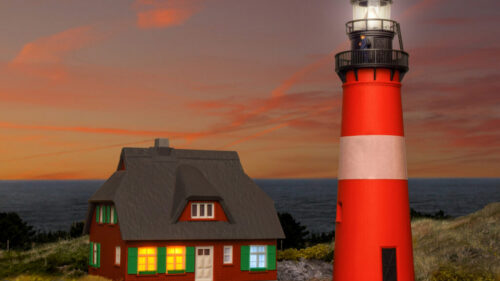 Kibri 39166 H0 Leuchtturm Hoernum Sylt