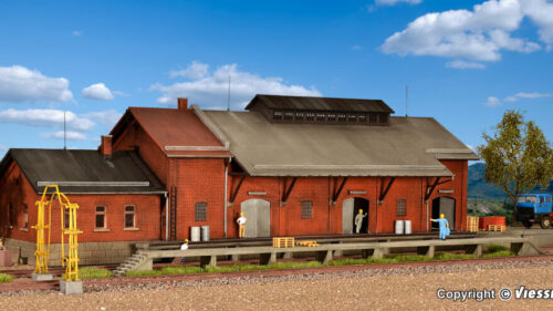 Kibri 39462 H0 Güterhalle mit Lademaß und