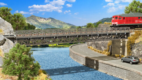 Kibri 39707 H0 Fachwerk-Stahlbrücke, eing