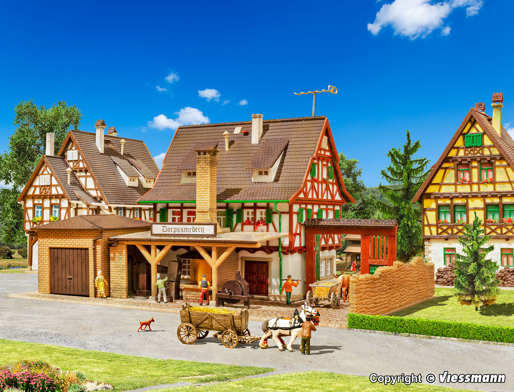 Vollmer 47696 N Dorfschmiede mit Zubehör