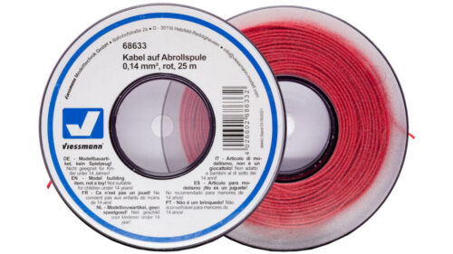 Viessmann 68633 Kabel 25 m, 0,14 mm², rot