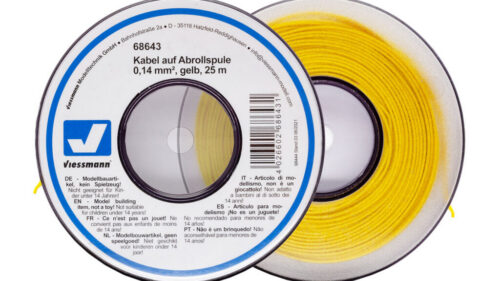 Viessmann 68643 Kabel 25 m, 0,14 mm², gelb