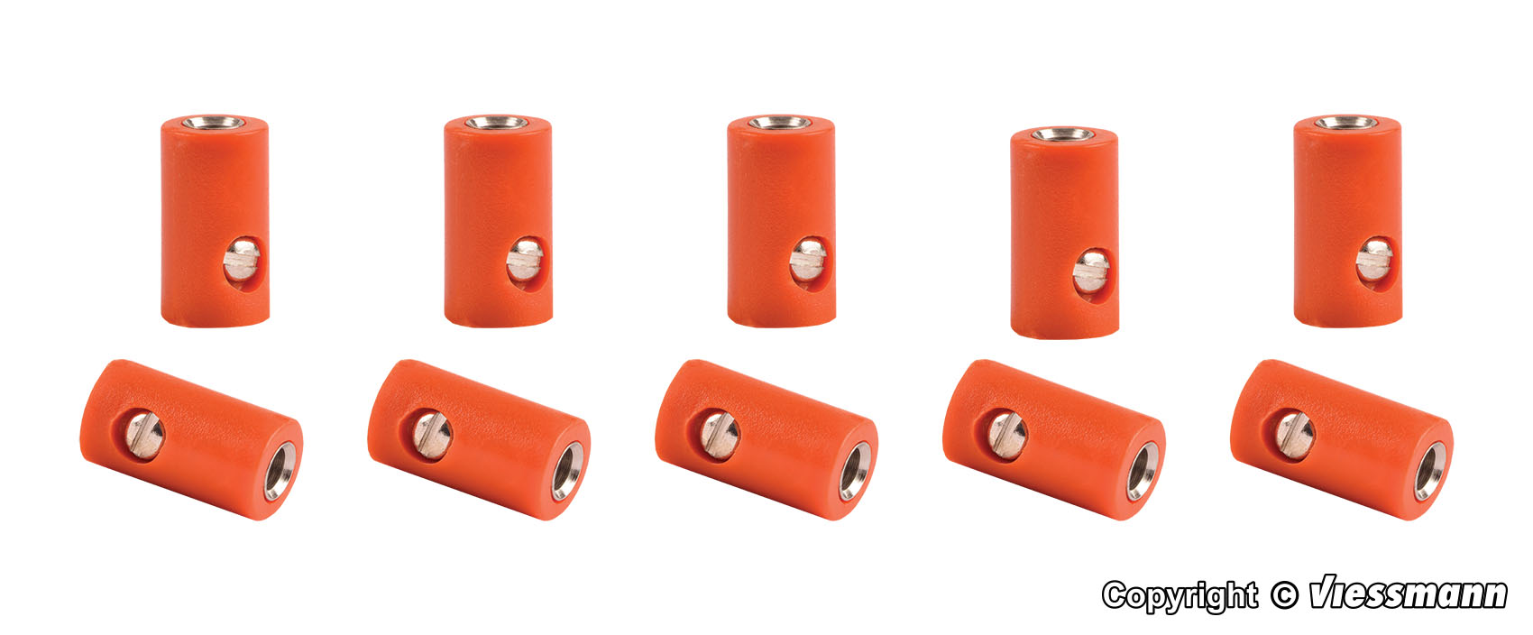 Viessmann 6884 Muffen orange, 10 Stueck