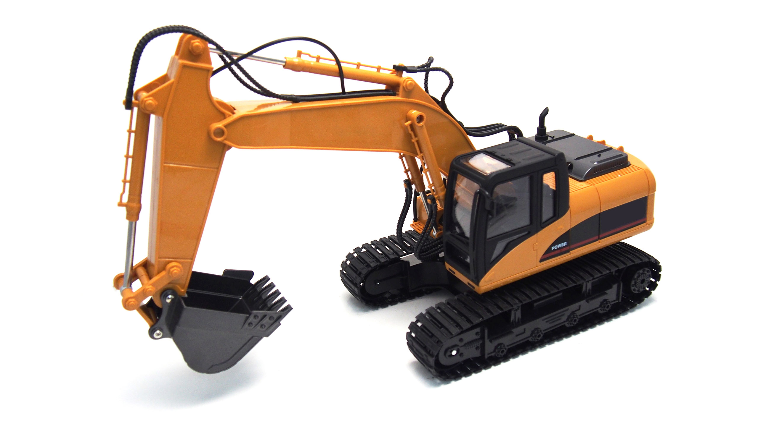 AMEWI 22307 Bagger mit Metallschaufel, Licht & Sound, 1:14 RTR