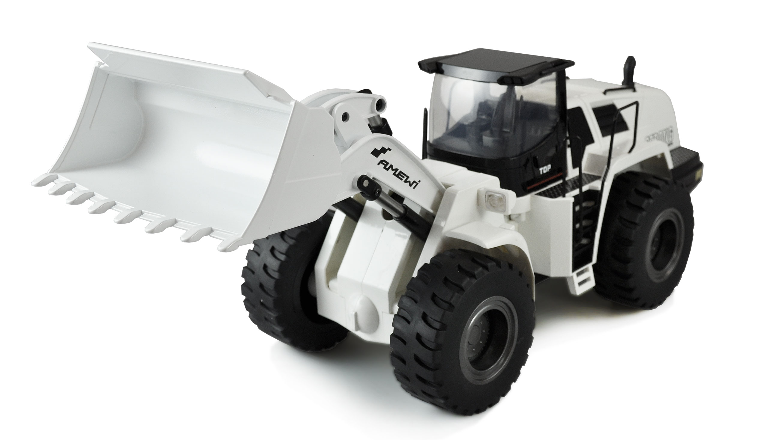 AMEWI 22416 Radlader G484E AE Teilmetall Licht & Sound 10-Kanal 1:14 RTR weiß