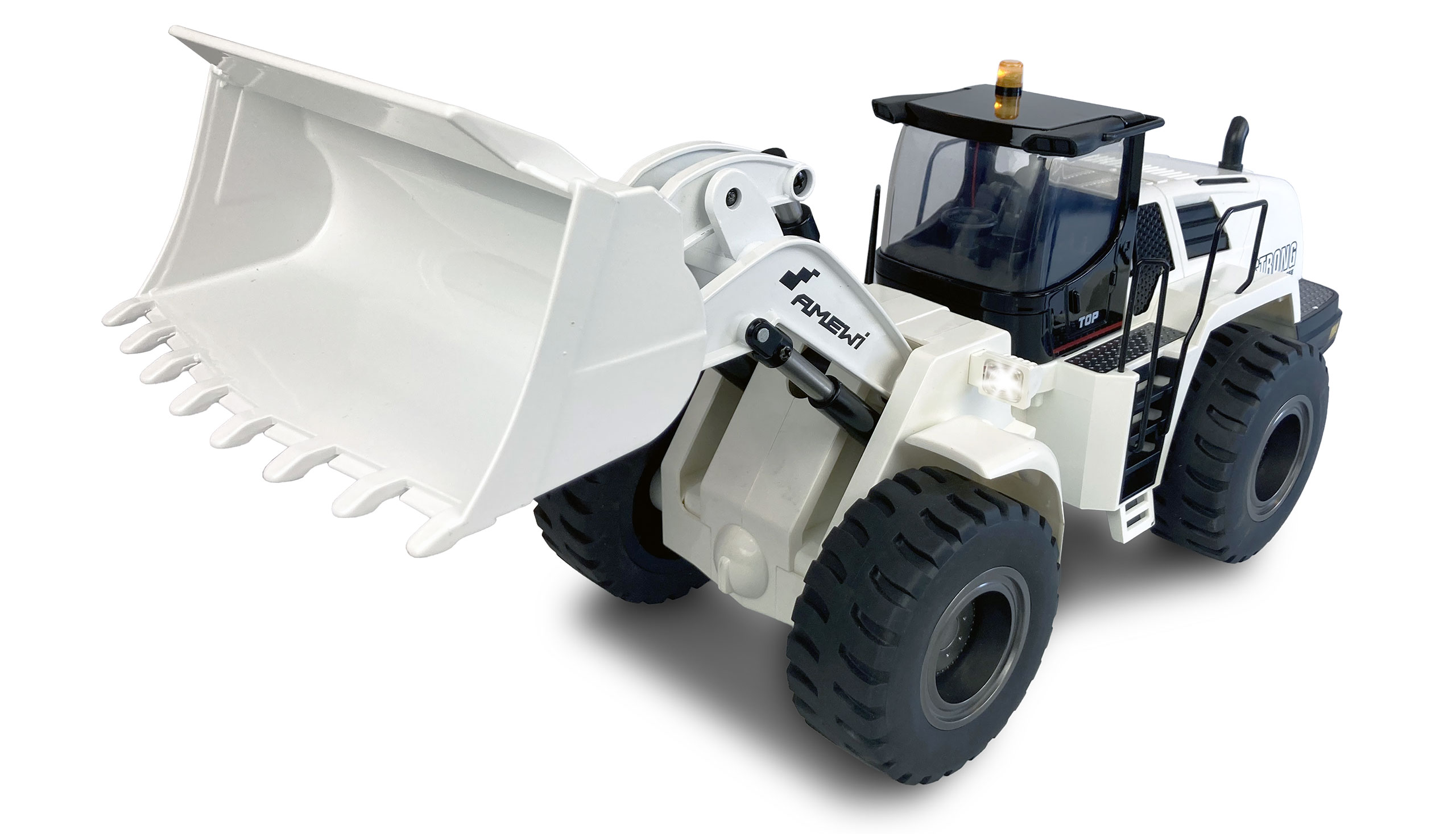 AMEWI 22535 Radlader G485E AE Teilmetall Licht & Sound 10-Kanal 1:14 RTR weiß