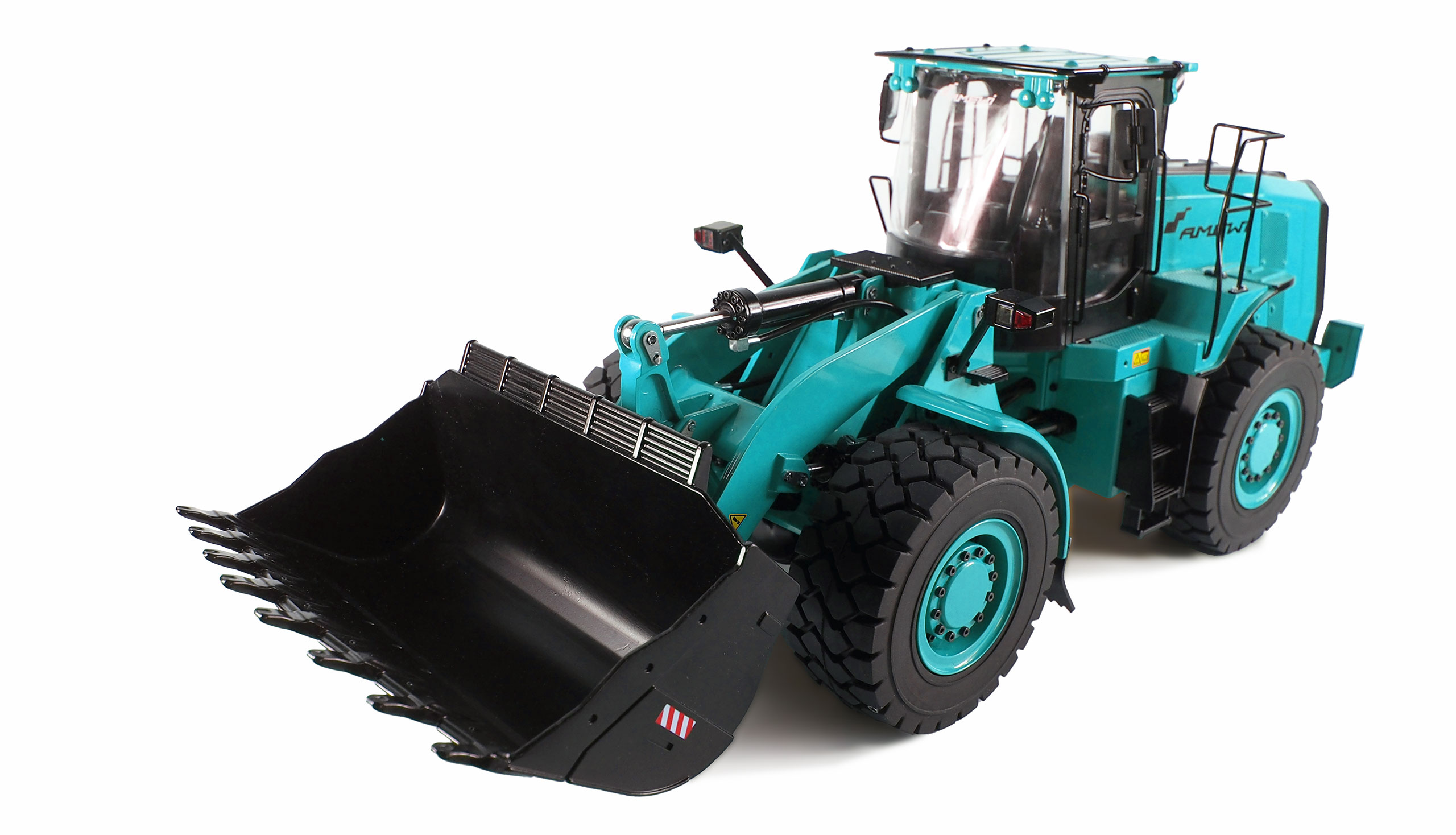 AMEWI 22540 Hydraulik-Radlader G921H Vollmetall 1:16, RTR, petrol