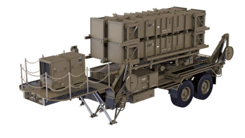 AMEWI 22563 U.S. M747 Sattelauflieger Raketenwerfer 1:12 KIT grün