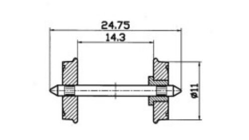 Roco 40264 Radsatz RP25 isol. 11mm 1 P