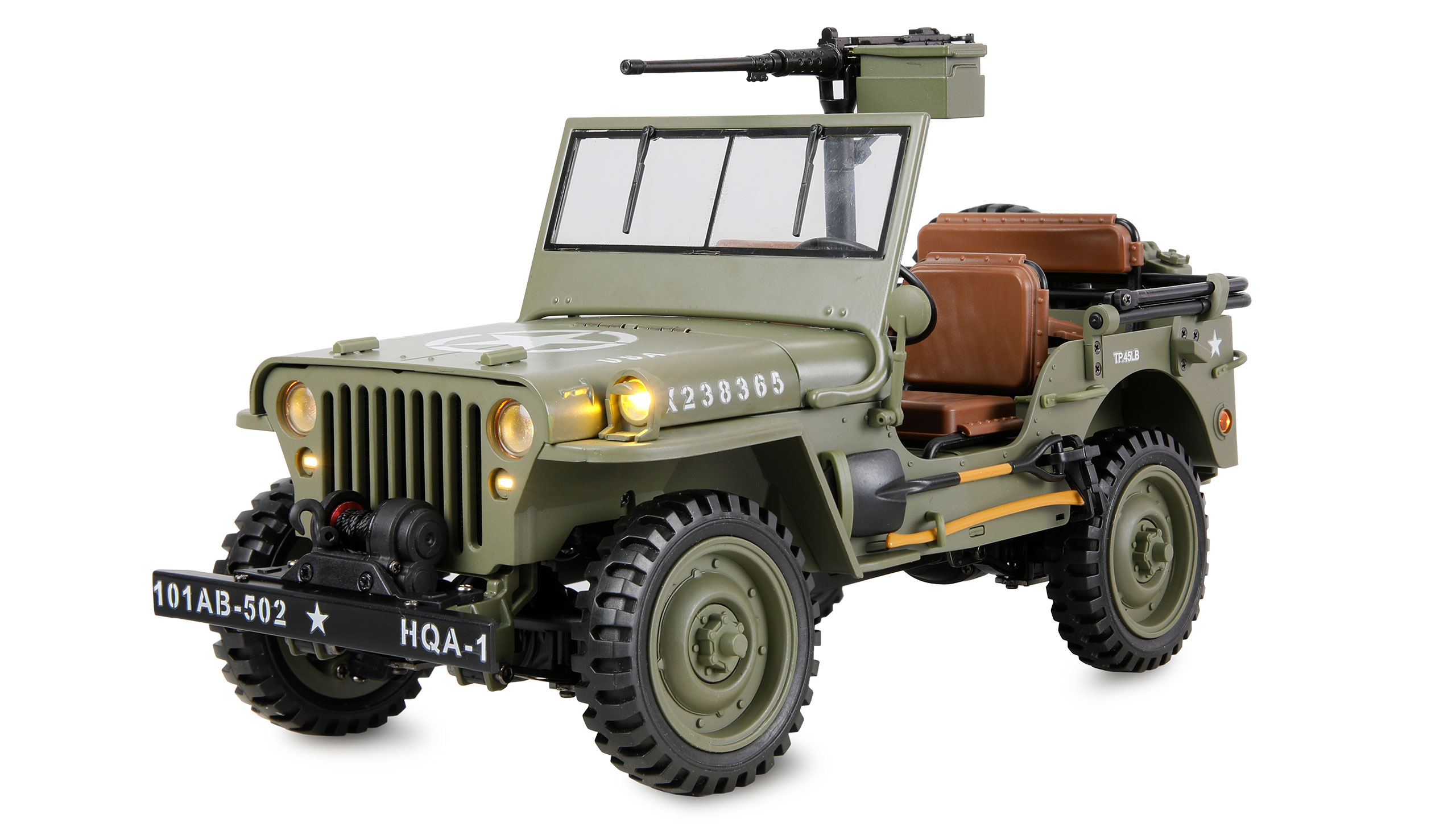 AMEWI 22737 Jeep Willys MB Scale Crawler 4WD 1:14 RTR grün