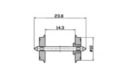Roco 40180 DC-Radsatz 10mm KMB
