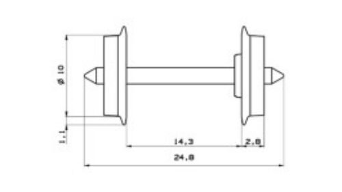 Roco 40177 DC Radsatz 10mm