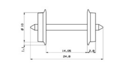 Roco 40178 AC Radsatz 10mm