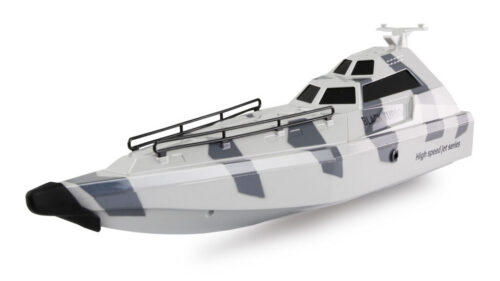 AMEWI 26111 Black Turbo Militärboot mit Jetantrieb 420mm RTR camouflage-grau