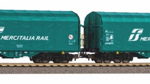 PIKO 28345 2er Set Schiebeplanenwagen FS IV