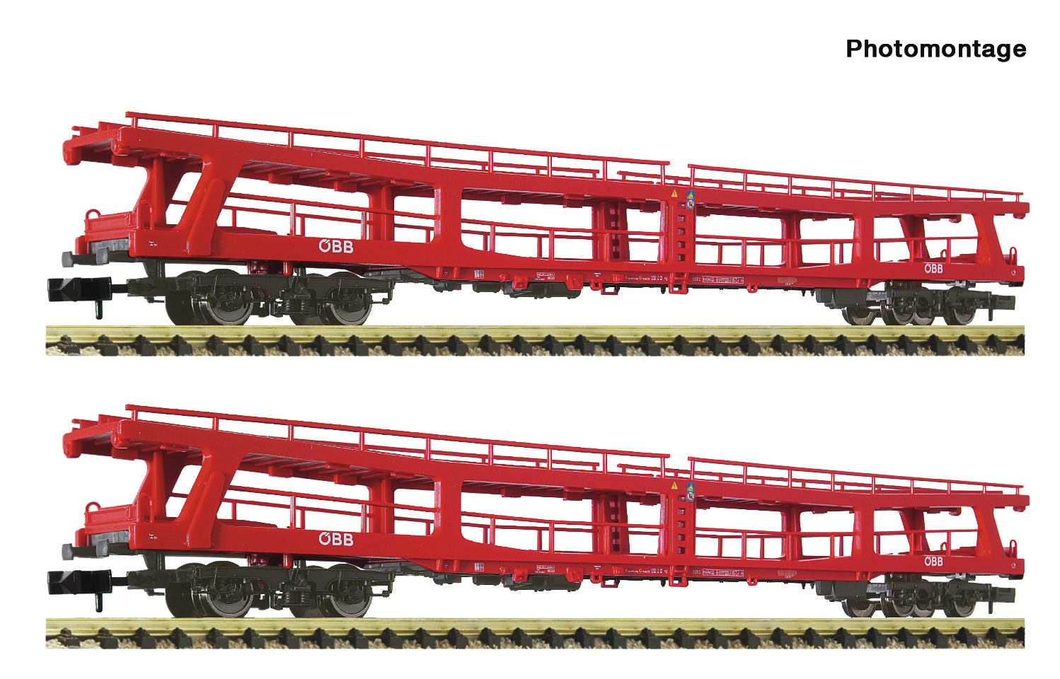 Fleischmann 6260049 2er Set Autotransportwagen DDm ÖBB