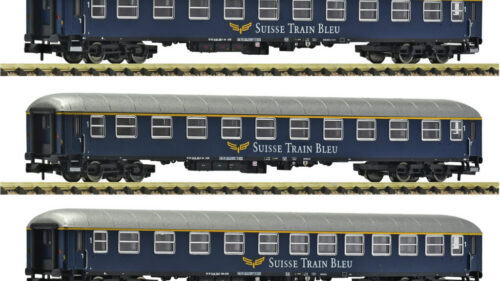 Fleischmann 6260078 3er Set Personenwagen Suisse Train Bleue