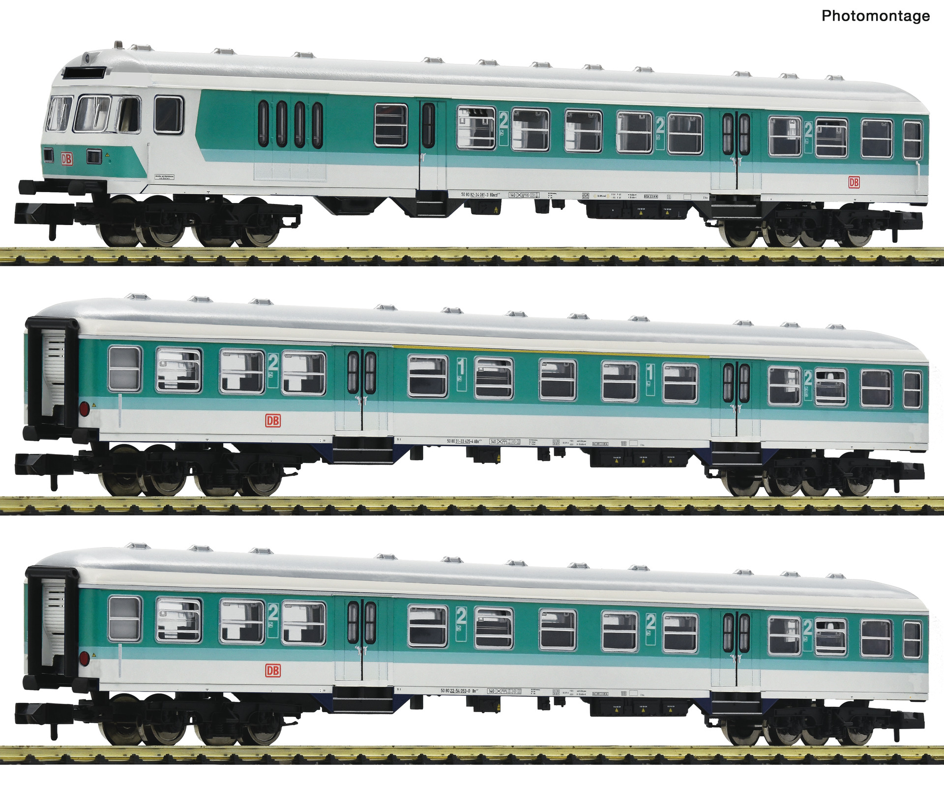 Fleischmann 6260090 3er Set n-Wagen DB-AG mit Steuerwagen