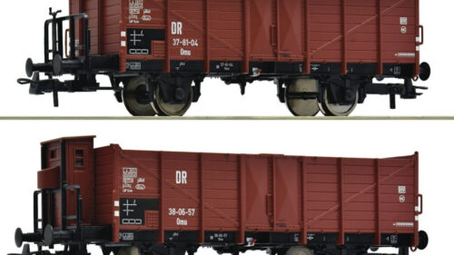 Roco 6600253 2er Set offene Güterwagen Omm 12 DR