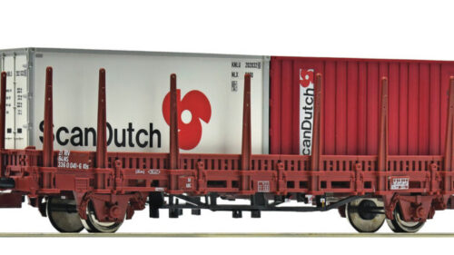 Roco 6600289 Rungenwagen Kbs NS + Container "Scan Dutch"