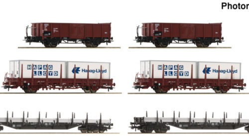 Roco 6600334 6er Display Rangierbahnhof offene Güterwagen