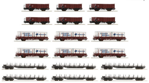 Roco 6600335 18er Display Rangierbahnhof offene Güterwagen