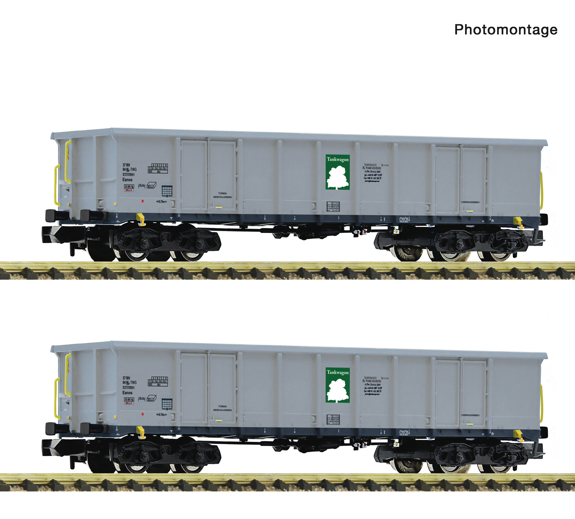 Fleischmann 6660160 2er Set offene Güterwagen Eanos Tankwagon