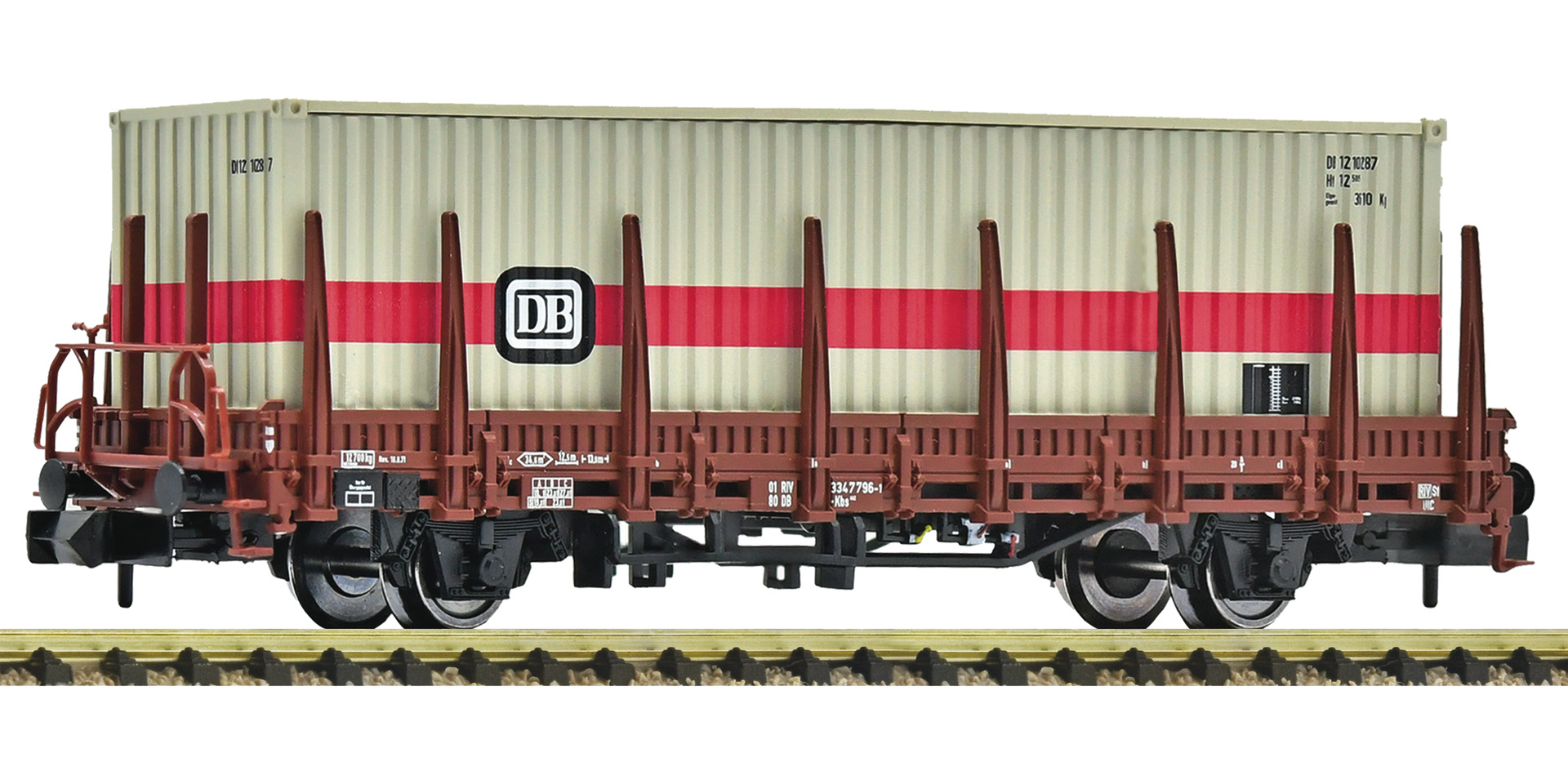 Fleischmann 6660161 Schwenkrungenwagen + Container DB