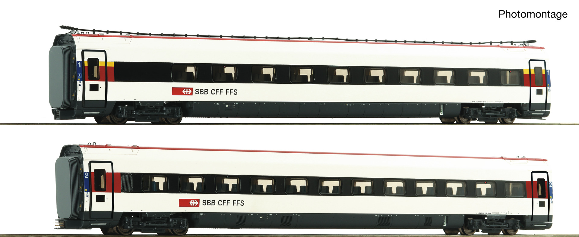 Roco 7700037 2er Set Ergänzung Triebzug ICN SBB DC