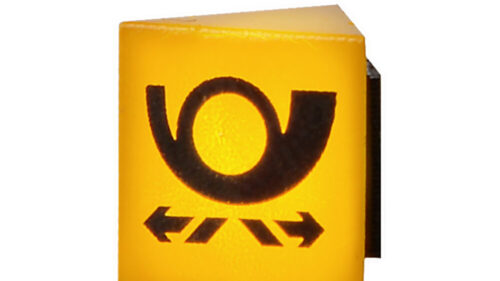 Viessmann 1371 H0 Reklameschild POST mit LED