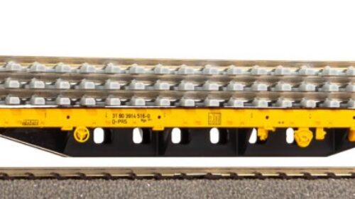 PIKO 24501 Flachwg. Rs Bauzug VI, beladen mit Betonschwellenstapel