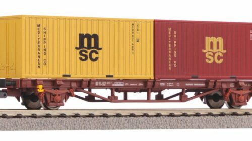 PIKO 27750 Containertragwg. 2x 20'' MSC Container FS V
