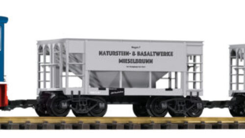 PIKO 37151 G-Start Set Werkbahn Diesellok GE 25T mit 2 Schüttgutwagen 230V