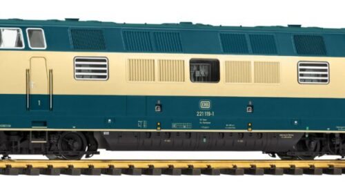 PIKO 37463 G-Diesellok/Sound BR 221 blau beige DB IV