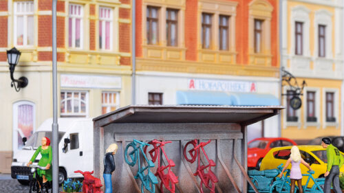 Kibri 38143 H0 Deko-Set Fahrradstaender