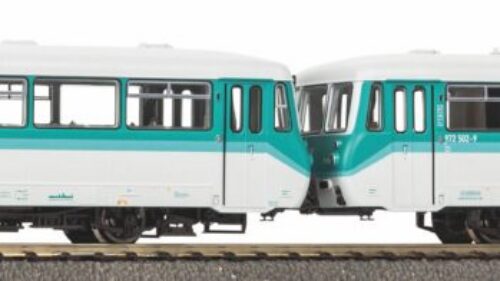 PIKO 52897 D-Triebwg./Sound BR 772 + Steuerwg. Mintgrün DR VI + PluX22 Dec.